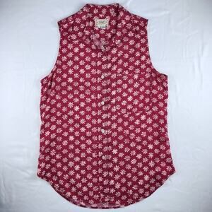 Vintage Guess Jeans Sleeveless Button Down Shirt